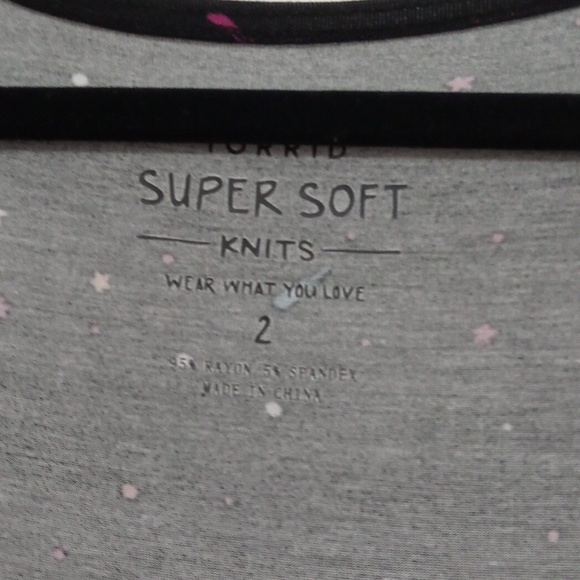 TORRID Size 2 Dress Black with small colourful patterns - Picture 3 of 7